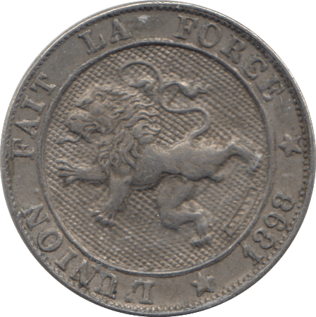 1896 BELGUIM 5 CENTIMES - WORLD COINS - Cambridgeshire Coins