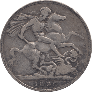 1896 CROWN ( FINE ) 3 - Crown - Cambridgeshire Coins