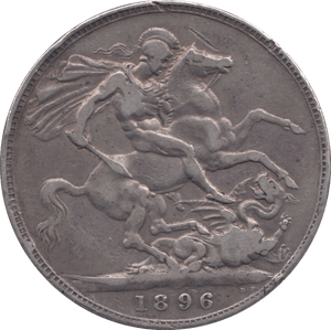 1896 CROWN ( FINE ) 3 - Crown - Cambridgeshire Coins