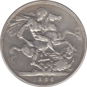 1896 CROWN ( GF ) 6 LX - CROWN - Cambridgeshire Coins