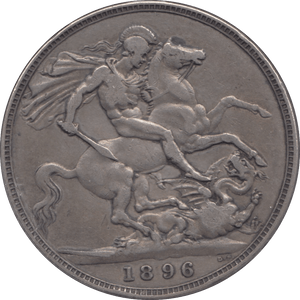 1896 CROWN ( VF ) LX 6 - Crown - Cambridgeshire Coins