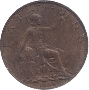 1896 FARTHING ( AUNC ) 18 - Farthing - Cambridgeshire Coins