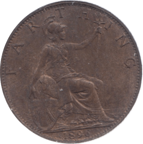 1896 FARTHING ( AUNC ) 18 - Farthing - Cambridgeshire Coins