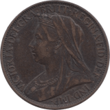 1896 FARTHING ( GVF ) 1 - Farthing - Cambridgeshire Coins