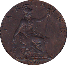 1896 FARTHING ( UNC ) B - Farthing - Cambridgeshire Coins