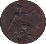 1896 FARTHING ( UNC ) B - Farthing - Cambridgeshire Coins