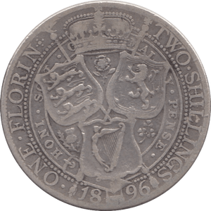 1896 FLORIN ( FINE ) 3 - Florin - Cambridgeshire Coins