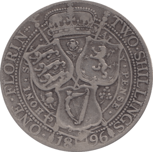 1896 FLORIN ( FINE ) 4 - Florin - Cambridgeshire Coins