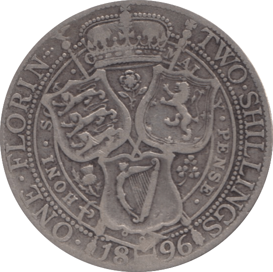 1896 FLORIN ( FINE ) 4 - Florin - Cambridgeshire Coins