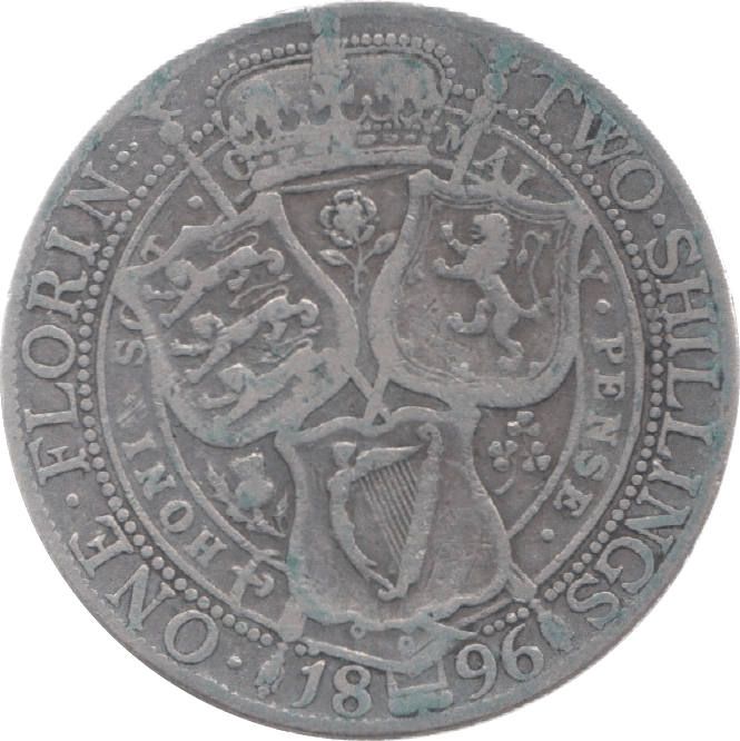1896 FLORIN ( FINE ) 6 - Florin - Cambridgeshire Coins
