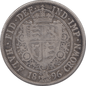 1896 HALFCROWN ( FINE ) 11 - Halfcrown - Cambridgeshire Coins