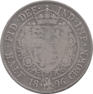 1896 HALFCROWN ( FINE ) 3 - Halfcrown - Cambridgeshire Coins