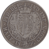 1896 HALFCROWN ( FINE ) 7 - Halfcrown - Cambridgeshire Coins