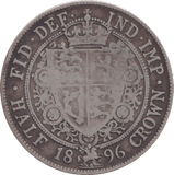 1896 HALFCROWN ( FINE ) - halfcrown - Cambridgeshire Coins