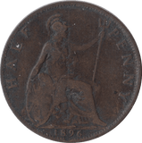 1896 HALFPENNY ( FINE ) - Halfpenny - Cambridgeshire Coins