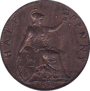 1896 HALFPENNY ( UNC ) - Halfpenny - Cambridgeshire Coins