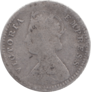 1896 INDIA SILVER 2 ANNAS - SILVER WORLD COINS - Cambridgeshire Coins