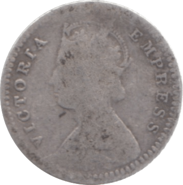 1896 INDIA SILVER 2 ANNAS - SILVER WORLD COINS - Cambridgeshire Coins