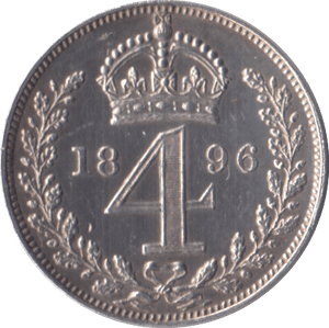 1896 MAUNDY FOURPENCE ( AUNC ) - MAUNDY FOURPENCE - Cambridgeshire Coins
