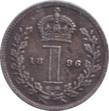 1896 MAUNDY PENNY ( GVF ) - Maundy Coins - Cambridgeshire Coins