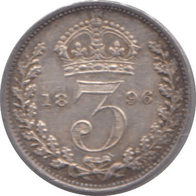 1896 MAUNDY THREEPENCE ( AUNC ) - Maundy Coins - Cambridgeshire Coins