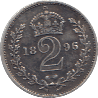 1896 MAUNDY TWOPENCE ( VF ) 3 - Maundy Coins - Cambridgeshire Coins