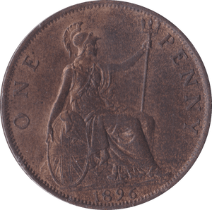 1896 PENNY ( AUNC ) B - Penny - Cambridgeshire Coins