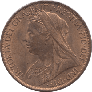 1896 PENNY ( UNC ) 3 - Penny - Cambridgeshire Coins