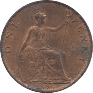 1896 PENNY ( UNC ) 3 - Penny - Cambridgeshire Coins