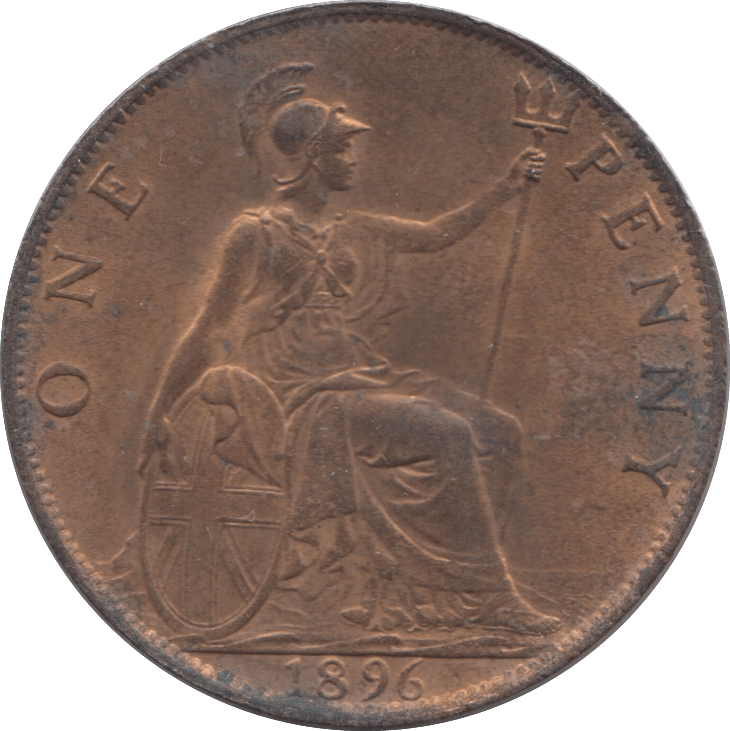 1896 PENNY ( UNC ) 3 - Penny - Cambridgeshire Coins