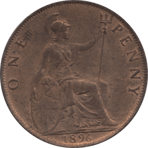 1896 PENNY ( UNC ) 77 - Penny - Cambridgeshire Coins