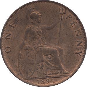 1896 PENNY ( UNC ) 77 - Penny - Cambridgeshire Coins