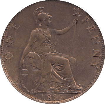 1896 PENNY ( UNC ) B - Penny - Cambridgeshire Coins