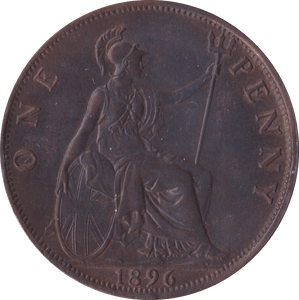 1896 PENNY ( UNC ) C - Penny - Cambridgeshire Coins