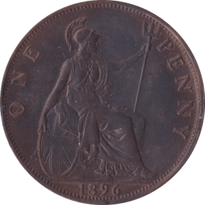 1896 PENNY ( UNC ) C - Penny - Cambridgeshire Coins