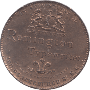 1896 REMINGTON TYPEWRITER - Token - Cambridgeshire Coins