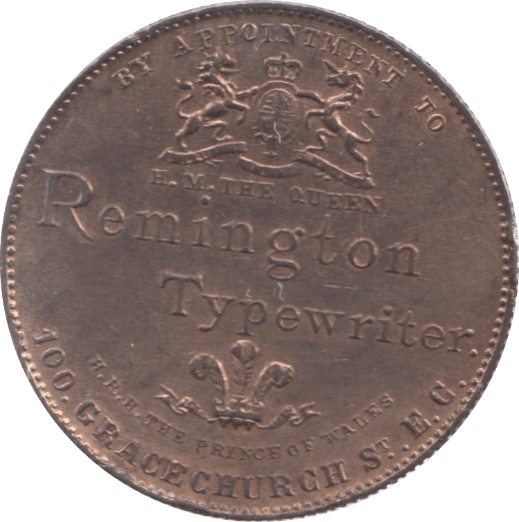 1896 REMINGTON TYPEWRITER - Token - Cambridgeshire Coins