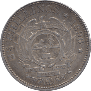 1896 SILVER 2 1/2 SHILLING SOUTH AFRICA - SILVER WORLD COINS - Cambridgeshire Coins