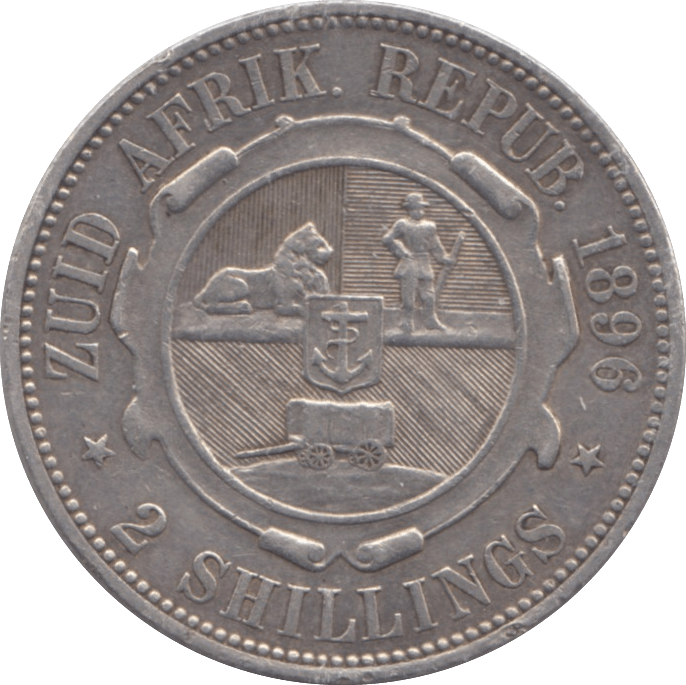 1896 SILVER 2 SHILLINGS SOUTH AFRICA - WORLD SILVER COINS - Cambridgeshire Coins