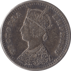 1896 SILVER INDIA TWO ANNAS - SILVER WORLD COINS - Cambridgeshire Coins