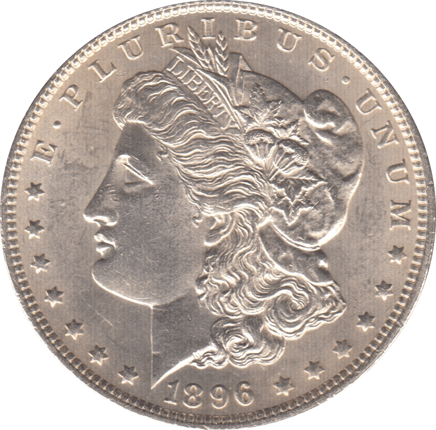 1896 SILVER MORGAN DOLLAR USA 4 - SILVER WORLD COINS - Cambridgeshire Coins