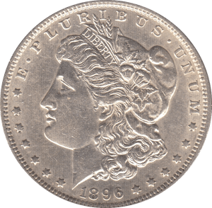 1896 SILVER MORGAN DOLLAR USA I - SILVER WORLD COINS - Cambridgeshire Coins