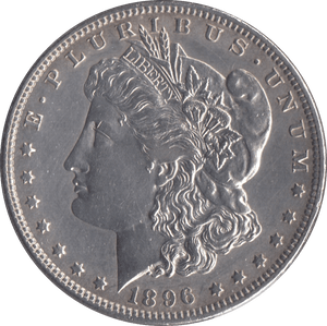 1896 SILVER MORGAN DOLLAR USA PHILADELPHIA MINT - SILVER WORLD COINS - Cambridgeshire Coins
