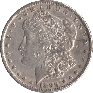 1896 SILVER MORGAN DOLLAR USA - SILVER WORLD COINS - Cambridgeshire Coins