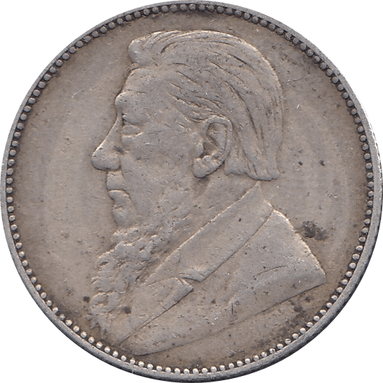 1896 SILVER SHILLING BOER REPUBLIC SOUTH AFRICA REF H62 - WORLD SILVER COINS - Cambridgeshire Coins