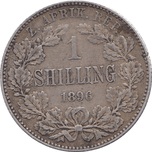 1896 SILVER SHILLING BOER REPUBLIC SOUTH AFRICA REF H62 - WORLD SILVER COINS - Cambridgeshire Coins