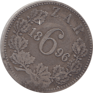 1896 SILVER SIXEPENCE SOUTH AFRICA - WORLD COIN - Cambridgeshire Coins