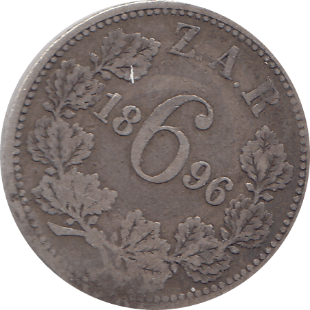 1896 SILVER SIXEPENCE SOUTH AFRICA - WORLD COIN - Cambridgeshire Coins