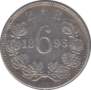 1896 SILVER SIXPENCE SOUTH AFRICA - SILVER WORLD COINS - Cambridgeshire Coins