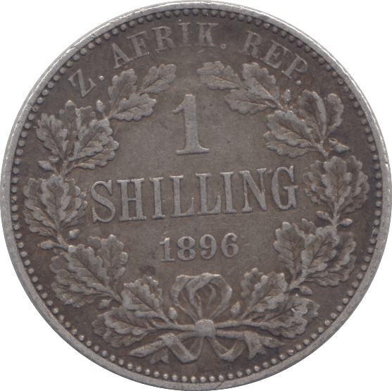 1896 SILVER SOUTH AFRICA ONE SHILLING - WORLD SILVER COINS - Cambridgeshire Coins